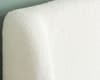 Halfden White Boucle Fabric Winged Wooden Bed