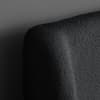 Halfden Grey Boucle Fabric Winged Wooden Bed