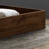 Halfden Grey Boucle Fabric Winged Wooden Ottoman Bed