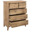 Hampstead Oak Wooden 3+2 Drawer Chest