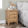 Hampstead Oak Wooden 3 Drawer Bedside Table