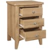 Hampstead Oak Wooden 3 Drawer Bedside Table