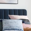 Hanam Midnight Blue Velvet Bed