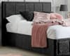 Hannover Black Velvet Fabric Bed