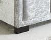 Hannover Steel Velvet Fabric Bed Frame - 4ft6 Double