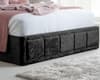 Hannover Black Velvet Fabric Ottoman Storage Bed