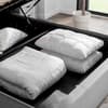 Harper Grey Velvet Winged Ottoman Storage Bed