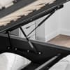 Harper Grey Velvet Winged Ottoman Storage Bed