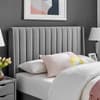 Harper Grey Velvet Winged Ottoman Storage Bed