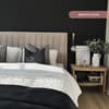 Harper Warm Stone Velvet Winged Ottoman Storage Bed