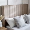 Harper Warm Stone Velvet Winged Ottoman Storage Bed