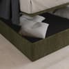 Hartley Olive Green Fabric Winged Ottoman Storage Bed
