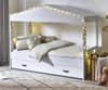 Hazel White Wooden Storage House Kids Bed