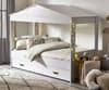 Hazel White Wooden Storage House Kids Bed