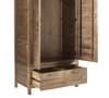 Heritage Pine Wooden 2 Door 2 Drawer Wardrobe