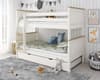 Heritage White and Oak Wooden Storage Bunk Bed