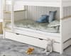 Heritage White and Oak Wooden Storage Bunk Bed
