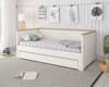 Heritage White and Oak Wooden Storage Day Bed