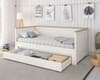 Heritage White and Oak Wooden Storage Day Bed