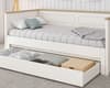 Heritage White and Oak Wooden Storage Day Bed