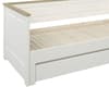 Heritage White and Oak Wooden Storage Day Bed