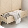 Herringford Oak 2 Door 1 Drawer Wooden Combination Wardrobe