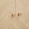 Herringford Oak 2 Door 1 Drawer Wooden Combination Wardrobe