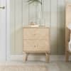 Herringford Oak 2 Drawer Bedside Table