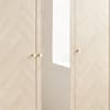 Herringford Oak 3 Door Mirror Wardrobe