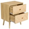 Herringford Oak 2 Drawer Bedside Table