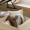 Herringford Wooden Oak Ottoman Storage Bed