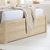 Herringford Wooden Oak Ottoman Storage Bed