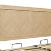 Herringford Wooden Oak Ottoman Storage Bed