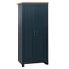 Highgate Navy Blue and Oak Wooden 2 Door Wardrobe