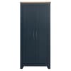 Highgate Navy Blue and Oak Wooden 2 Door Wardrobe