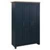 Highgate Navy Blue and Oak Wooden 3 Door Wardrobe