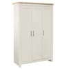 Highgate Cream and Oak 3 Wooden Door Wardrobe