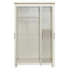 Highgate Cream and Oak 3 Wooden Door Wardrobe