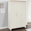 Highgate Cream and Oak 3 Wooden Door Wardrobe