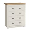 Highgate Cream and Oak Wooden 4 Drawer Chest