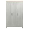 Highgate Grey and Oak Wooden 3 Door Wardrobe