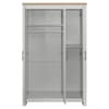 Highgate Grey and Oak Wooden 3 Door Wardrobe