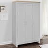 Highgate Grey and Oak Wooden 3 Door Wardrobe