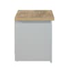 Highgate Grey and Oak Wooden 2 Drawer Bedside Table