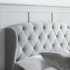 Hope Grey Velvet Fabric 4 Drawer Winged Storage Bed