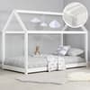 House White Wooden Bed with Ethan Mattress Included