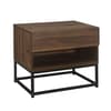 Houston Walnut Wooden 1 Drawer Bedside Table