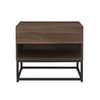 Houston Walnut Wooden 1 Drawer Bedside Table