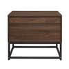 Houston Walnut Wooden 1 Drawer Bedside Table