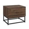 Houston Walnut Wooden 2 Drawer Bedside Table